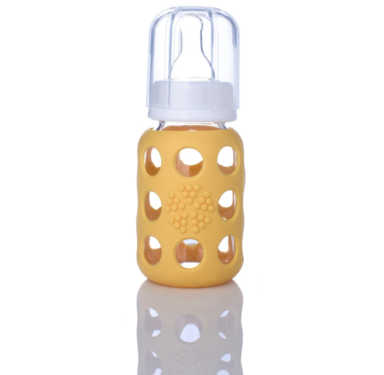 Biberon en verre Weego 120 ml - jaune